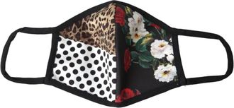 Dolce & Gabbana Luipaard Bloemen Elastisch Gezichtsmasker - Dames - Accessoires - Veelkleurig - ONE Size - Katoen - Accessoires