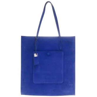 Tod's Blue Suede Tote Bag (Pre-Owned)