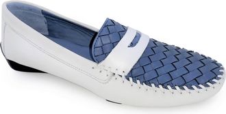 Robert Zur Womens Petra Loafer In White/blue
