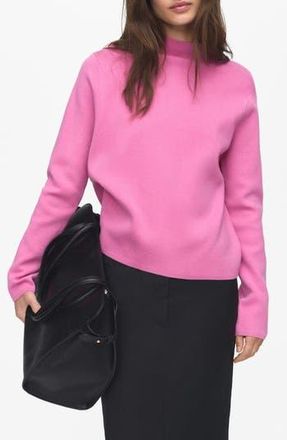 Mango Funnel Neck Sweater in Fuchsia at Nordstrom Rack, Size Medium