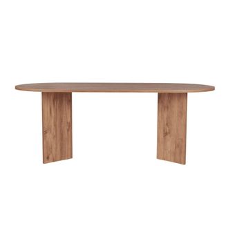 Calicosy Mesa de comedor con tablero ovalado l200 cm - efecto
