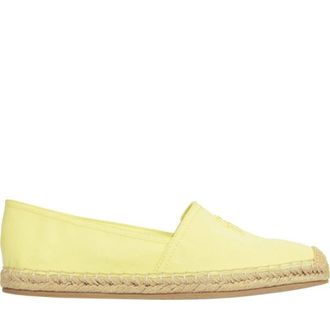 Tommy Hilfiger Gele Tulp Geborduurde Espadrilles - Dames - Espadrilles - Geel - 39 EU - Katoen - Schoenen