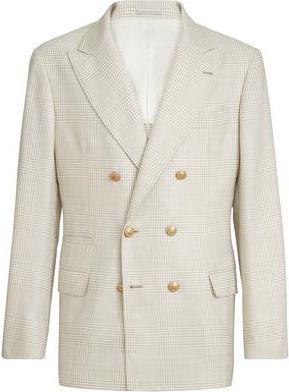 Brunello Cucinelli Prince of Wales deconstructed blazer in Yuta at Nordstrom, Size 58 It