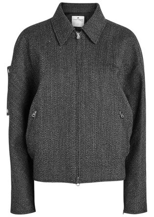 Courrèges Quilted Caviar Wool Jacket - Black And White - S (UK8-10 / S)