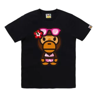 A Bathing Ape Big Baby Lisa Summer T-Shirt Black 2M20-210-302-BLK