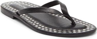 Jeffrey Campbell Katrina Flip Flop in Black Silver at Nordstrom, Size 11