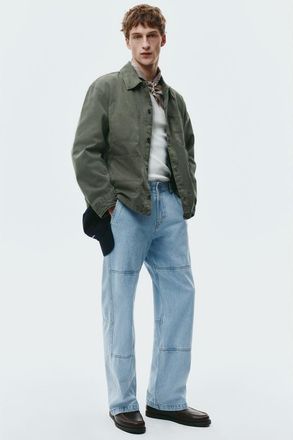 H&M Loose Fit Worker Jeans in Denim Blue at Nordstrom, Size 33 X 30