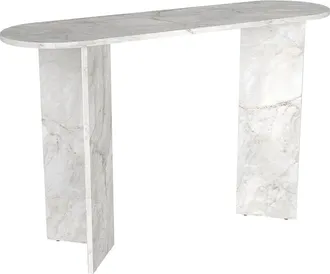 Vente-Unique Consolle Effetto Marmo Bianco - Topania