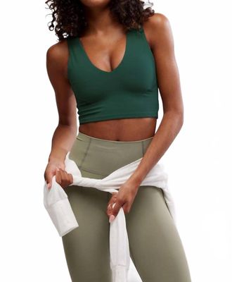 Free People Never Better Crop Cami In Evergreen