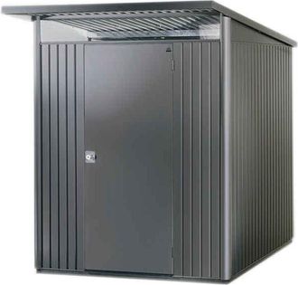 BIOHORT Caseta Metalica Biohort Jardin Avantgarde Eco A3 Color Gris Oscuro Doble Puerta
