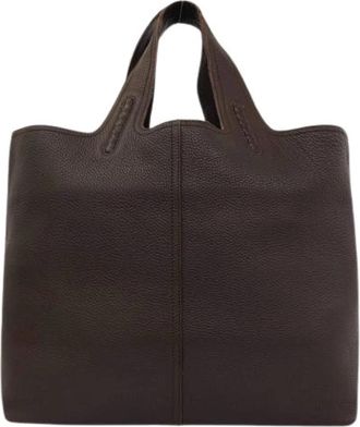 Bottega Veneta Pre-owned Intrecciato Leren Tote Bag - Dames - Vintage Shopper - Bruin - ONE Size - Leer - Vintage