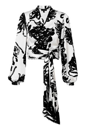 Mart Visser Carly Print Blouse Zwart / Wit