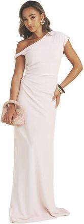 Six Stories Robyn Asymmetrical Twist Maxi Dress in Pale Pink at Nordstrom, Size 2