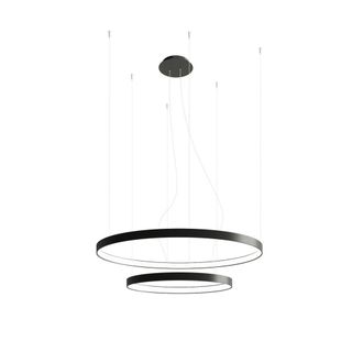 Thoro L&aacute;mpara de techo de acero negro 3000k alt. 150 cm