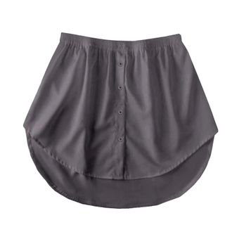 Generic Oversized Shirt Extender for Women - High Waist Elastic Button Down Mini Skirt Bodysuit Extender - Solid Color Shirt Extension SkirtVersatile False He