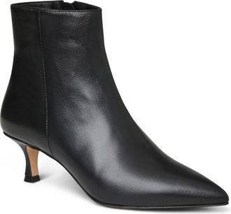 Bruno Magli Nerina Pointed Toe Bootie in Black Leather at Nordstrom Rack, Size 6.5