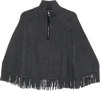 SIMKHAI Fringe-trimmed Ribbed Sweater