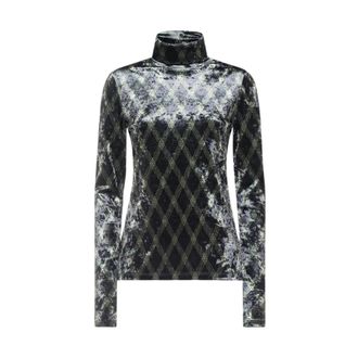 Pierre-Louis Mascia Ranat Turtleneck Top - Dames - Coltruien - Zwart - XS - Leer - Truien & Vesten