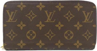 Louis Vuitton Brown Coated Canvas Long Wallet (Bi-Fold) (Pre-Owned)