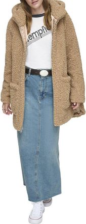 Andrew Marc Faux Sherpa Medium Wool Coat