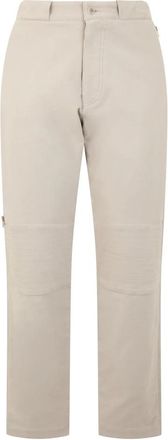 Moschino Rechte broek met ritssluiting aan de zijkant - Heren - Chinos - Beige - 2XL - Katoen - Broeken