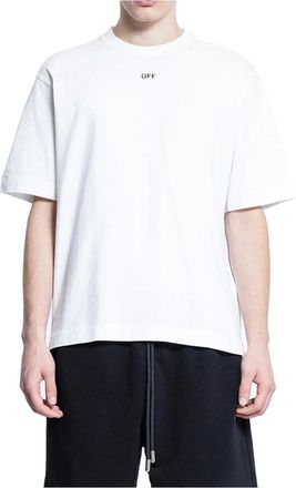 Off-white Tops, Heren, Wit, S, Katoen, Arrow Skate T-shirt met Vibing Arrows