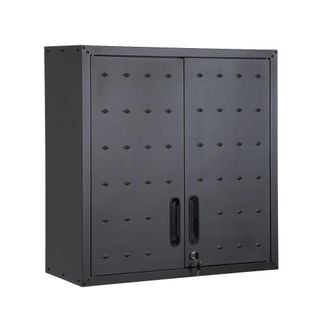 Sweeek Mueble alto de almacenamiento para garaje, negro