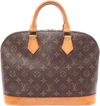 Louis Vuitton Pre-owned Alma PM Monogram Handbag - Dames - Vintage Handtas - Bruin - ONE Size - Leer - Vintage