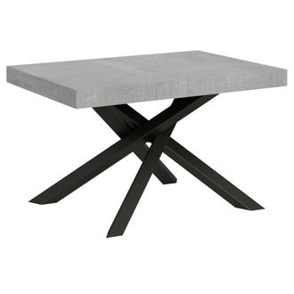 Itamoby Mesa extensible 90x130/390 cm efecto madera gris cemento, hierro