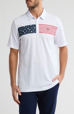 Travis Mathew Sea to Sea 2.0 America Graphic Polo in White at Nordstrom Rack, Size Medium