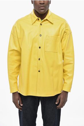 Marni Leather Overshirt with Chest Pocket size 48