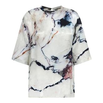 Roberto Cavalli Dames, Blouses & Shirts, Veelkleurig, Maat: M Satijn