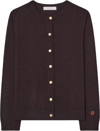 Busnel Kee Cardigan - Dames - Vesten - Bruin - M - Wol - Truien & Vesten
