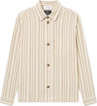 Les Deux Gestreept shirtjack - Beige