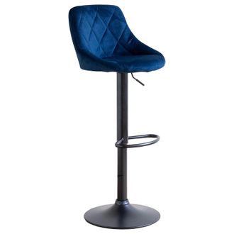 Happy Garden Happy Garden - Taburete De Bar De Terciopelo Azul Robin