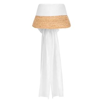 Red Valentino Caps, female, White, Size: ONE SIZE Bucket Hat with Ribbon