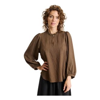 In Front IN Front, Overhemden, Dames, Bruin, XL, Marlene Blouse