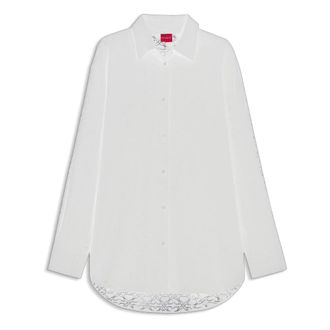 HUGO BOSS Bluse mit Muster in Ausbrenner-Optik