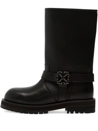 Off-white buckle off track boots - Black