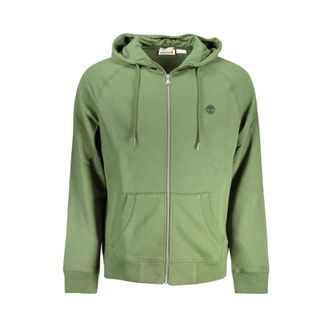 Timberland Zip-throughs, male, Green, Size: S Green Cotton Pullover