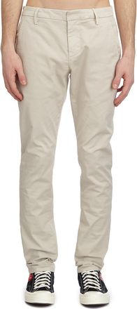 Dondup Mens Cotton Trousers Mod Gaubert - Light Grey - Size 35 (Waist)