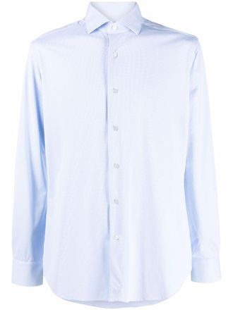 Xacus long-sleeved fitted shirt - men - Polyamide/Elastane - 42 - Blue