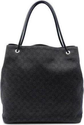 Gucci Pre-owned Vintage Denim Tote - Dames - Vintage Shopper - Grijs - ONE Size - Denim - Vintage