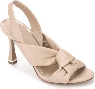 Kenneth Cole Womens Blanche 85 Knot Slingback Heeled Sandal In Chai