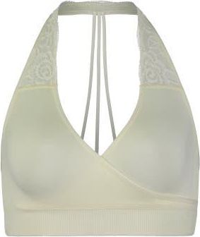BraBar/Boutique Hug Lace Halter Strappy B-Tween Sports Bralette in Vanilla Ice at Nordstrom, Size Medium/large