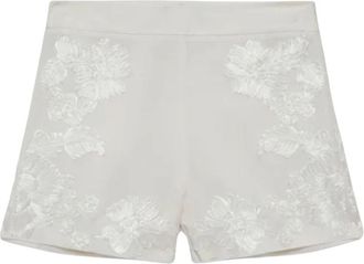 SIMKHAI Korte Broeken, Dames, Wit, M, Linnen, Shorts