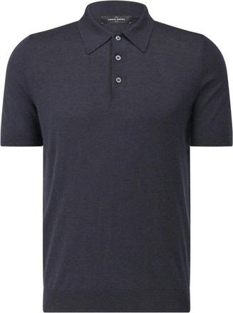 Gran Sasso Zijden Polo Shirt - Heren - Polos - Blauw - 4XL - Tops