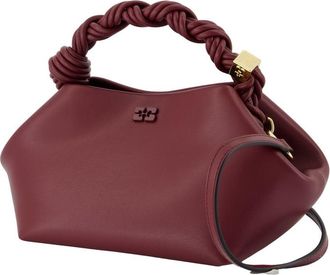 Ganni Womens Bou Shoulder Bag Burgundy Synthetic