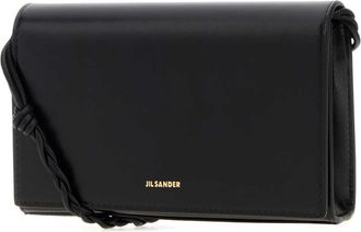 Jil Sander Womens Tangle Wallet Black Calf