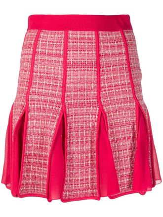 Elisabetta Franchi High waist plooirok - Roze